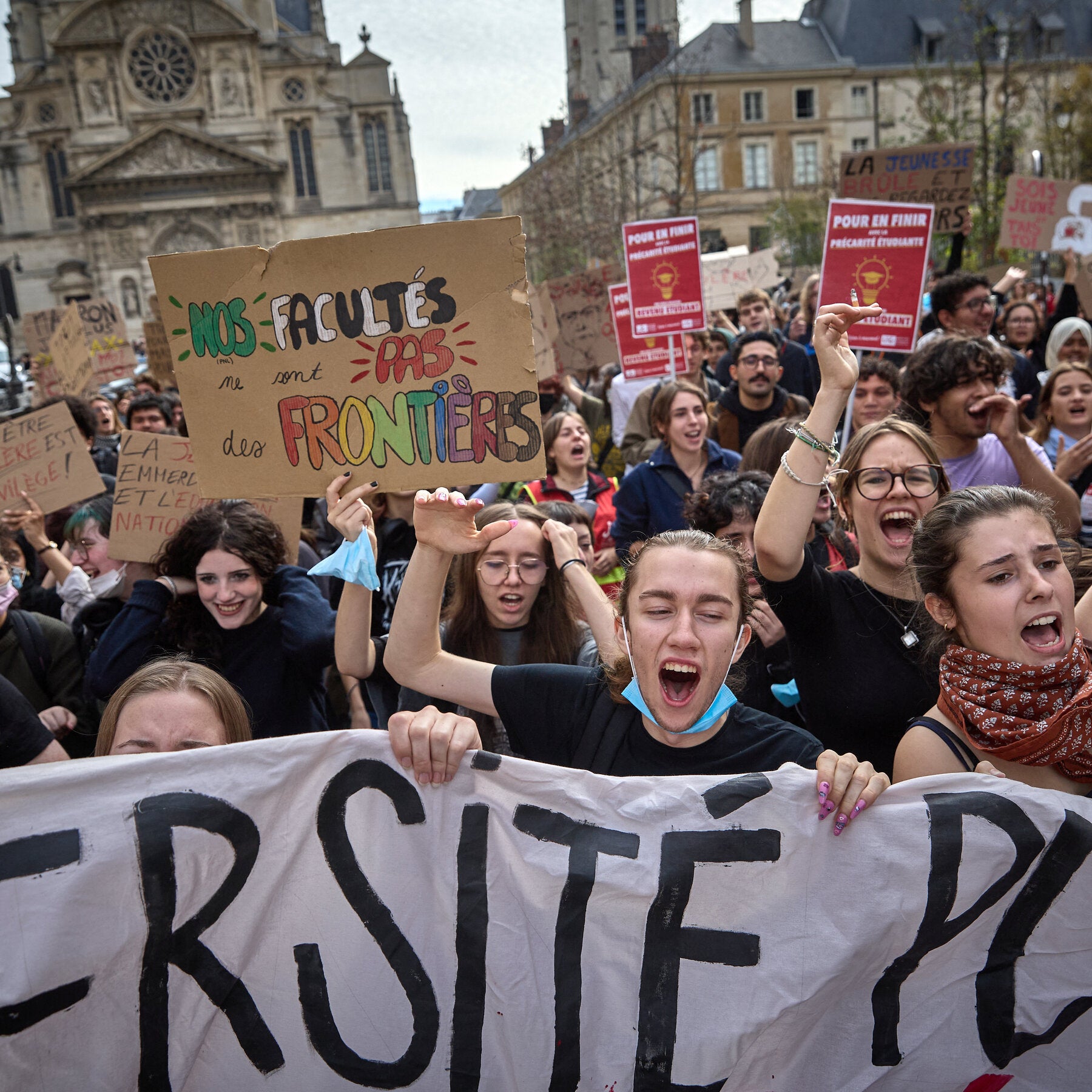 People of All Ages Join French Student Protests as Movement Broadens