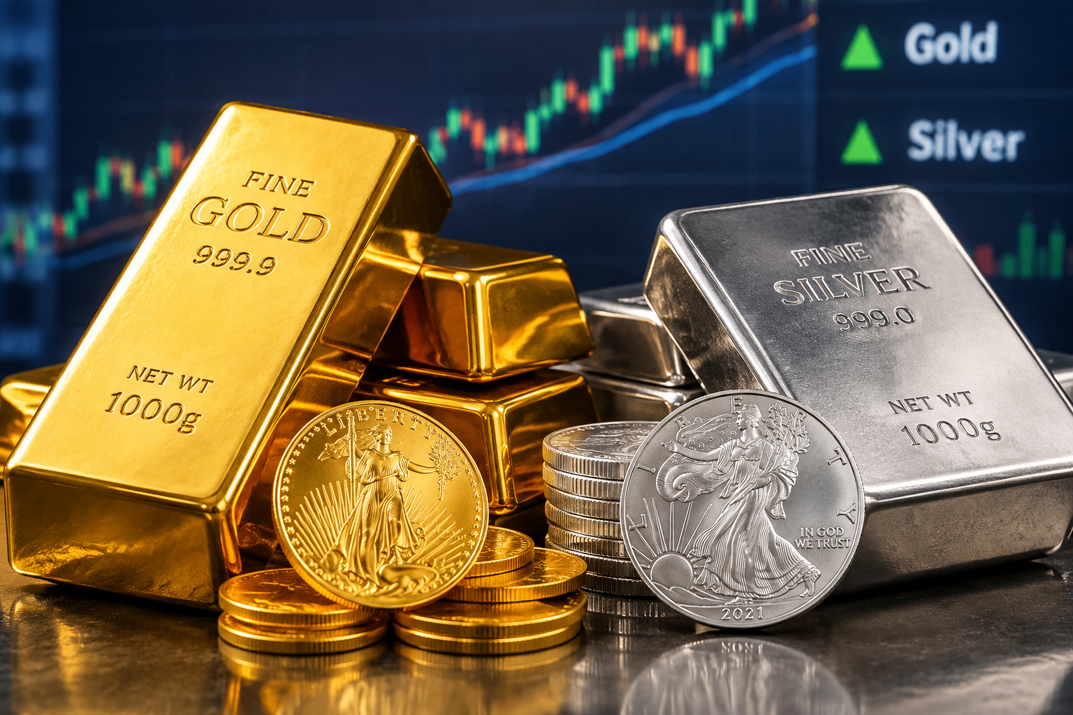 Gold touches $4200, silver rises 3% after yields cool down