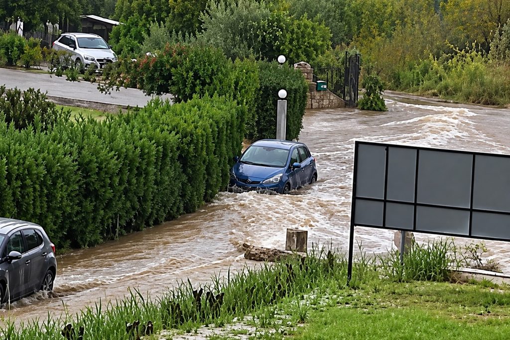 Χαλκιδική: Ανησυχία στη Σίβηρη από τα νερά που κατεβαίνουν ορμητικά από το βουνό μετά την καταιγίδα